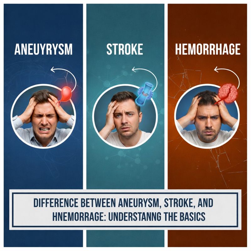 Difference Between Aneurysm, Stroke, and Hemorrhage: Understanding the Basics