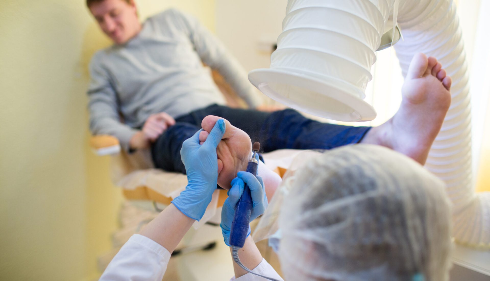 men's pedicure. Concept body care